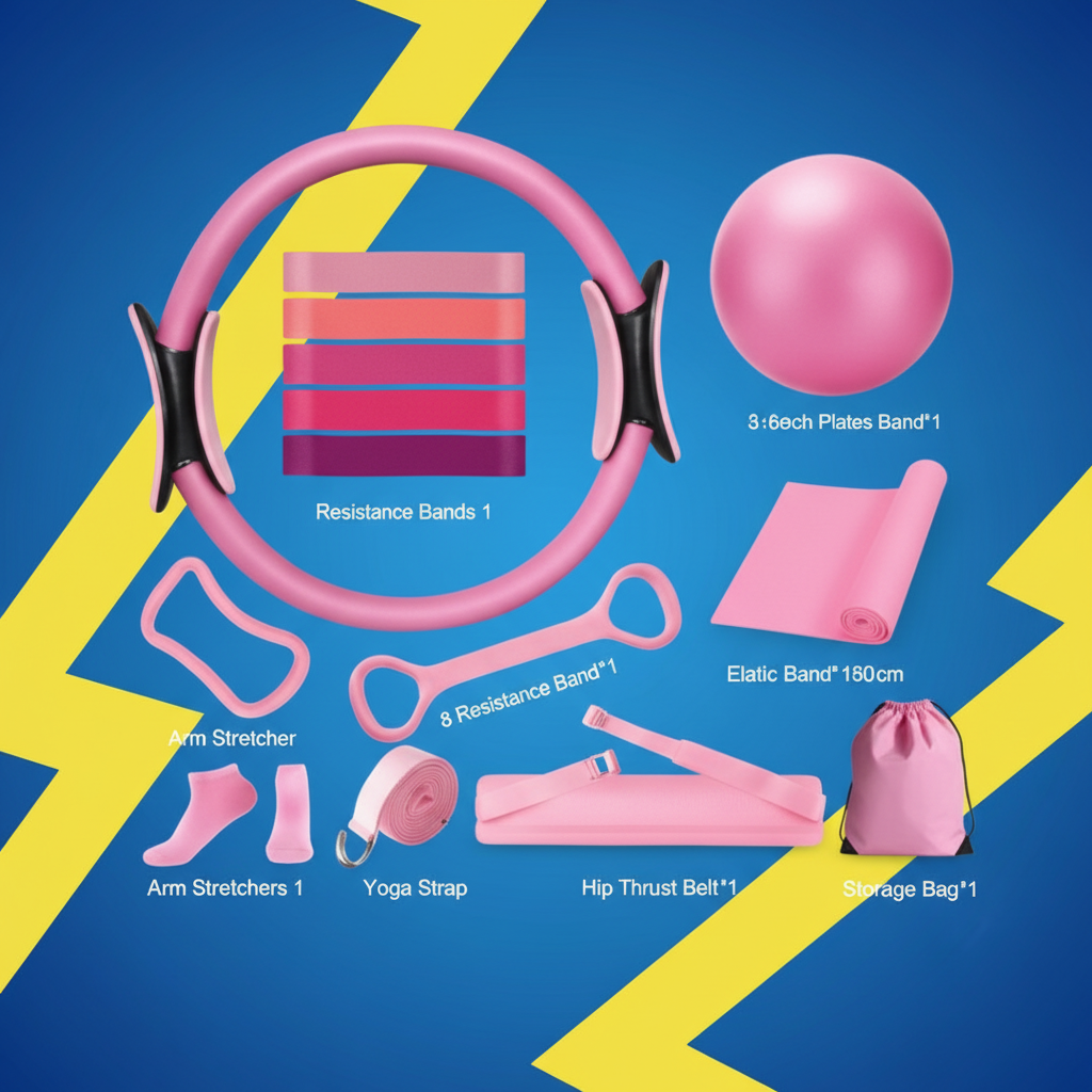 combo kit de pilates + banda elastica 2