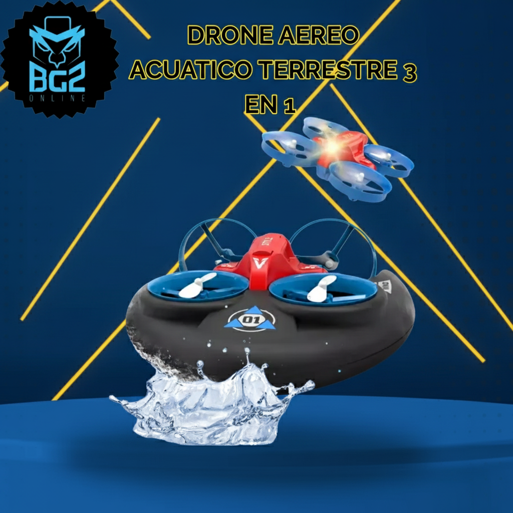DRONE AEREO ACUATICO TERRESTRE 3 EN 1 2