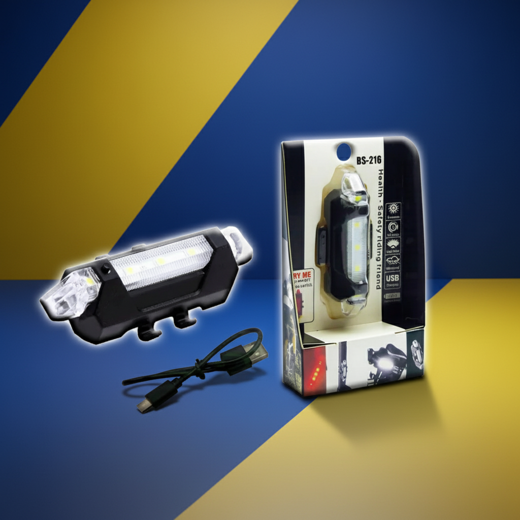 Luz Recargable Impermeable Bici (4640) 2